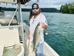 Striped bass caught in Cumming, Georgia