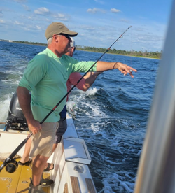 Lone angler fishing in Panama City
