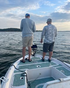 Relaxed crappie fishing on calm evening waters!