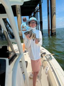 Black drum fish caught while fishing near Mannford OK
