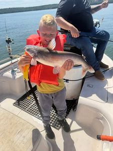 Channel catfish caught while fishing in Mannford OK