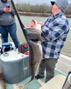 Angler with a big fish caught in OK