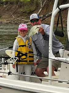 Fishing trip on boat showing caught fish in Mannford OK