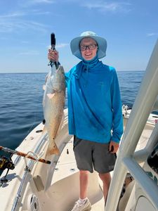 Redfish caught while fishing on boat in Mannford OK