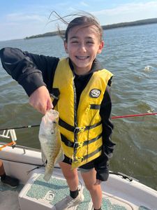 Fisherman with a catch in Mannford