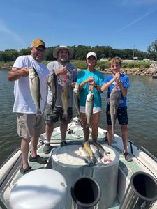 5 striped bass in Mannford
