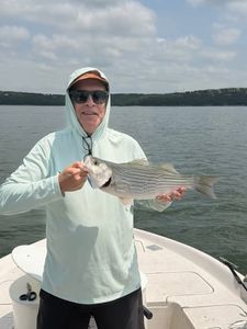 Striped bass caught while fishing in Mannford OK