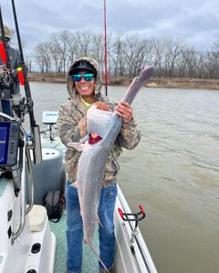 A lone angler fishing in the beautiful outdoors of OK