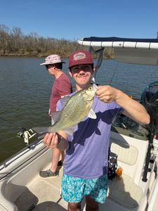 White bass caught while fishing on a boat in Mannford OK