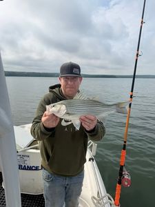 White bass caught while fishing in Mannford OK