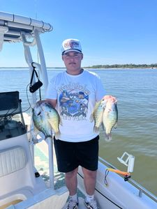 3 white crappie caught while fishing in OK