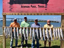 Anglers enjoying a bountiful fishing trip with 16 fish in TX