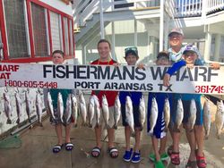 Eleven fish caught during a fishing trip in Port Aransas