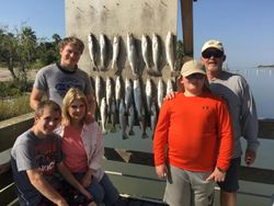 5 people fishing in Port Aransas
