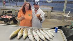 Quality redfish and speckled trout inshore fishing catch