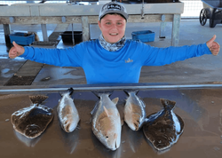 four fish caught at matagorda during fishing and hunting