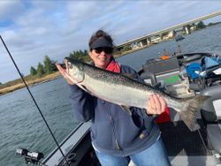 Chinook salmon, 33 inches, fishing in OR