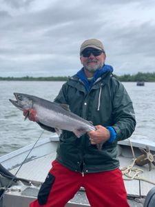 Coho salmon caught while fishing in OR
