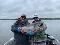 Two people fishing in Oregon