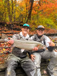 Two anglers fishing in New York