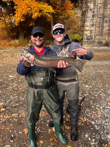 Two people fishing in Mayville