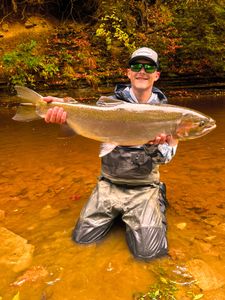 A person fishing in Mayville