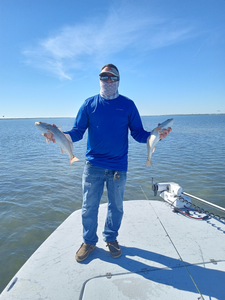 Two redfish caught while fishing in TX
