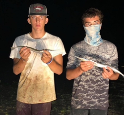 Two anglers fishing in Orange location