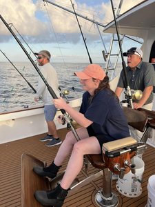 Three people fishing in North Carolina