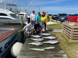 6 wahoo fish, blackfin tuna, and king mackerel caught during fishing trip in Nags Head