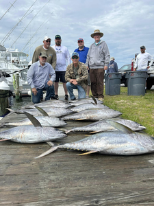 Two yellowfin tuna and king mackerel caught fishing in North Carolina