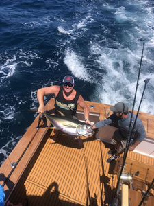 Yellowfin tuna, 21 inches, caught while fishing in NC