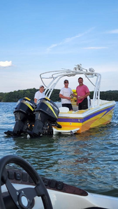 Three people on a cruises and fishing adventure in Douglas