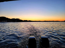 Scenic landscape in MI with cruises and fishing activities