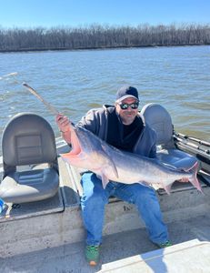 A lone angler fishing in OK