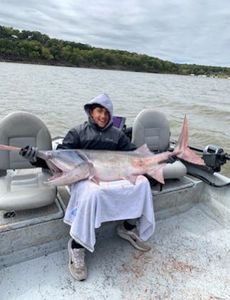 Lone angler fishing in OK