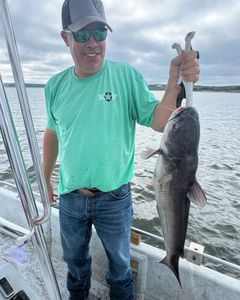 Kevin with a nice Blue Cat. 