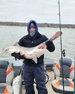 Fisherman with a large 36-inch catch in OK