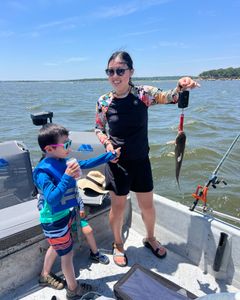 Two people fishing in OK