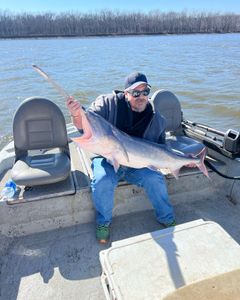 One person fishing in OK