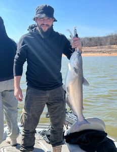 Huge blue catfish caught while fishing in Sand Springs