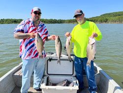 4 striped bass caught, fishing in OK