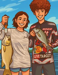 Angler holding fishing rod in OK location