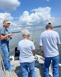 Two people fishing in OK