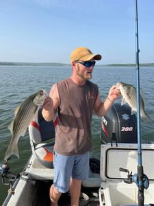 Two striped bass caught while fishing in OK