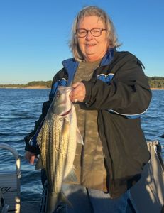 Photo of a wiper (hybrid striped bass) caught while fishing in OK