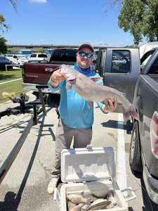 A 23-inch Blue Catfish caught fishing in TX