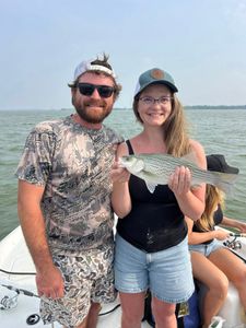 Wiper (Hybrid striped bass) catch in Lewisville