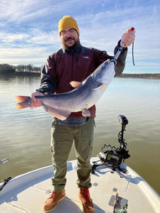A lone angler fishing in the waters of TX