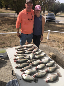 Two people fishing in Lewisville